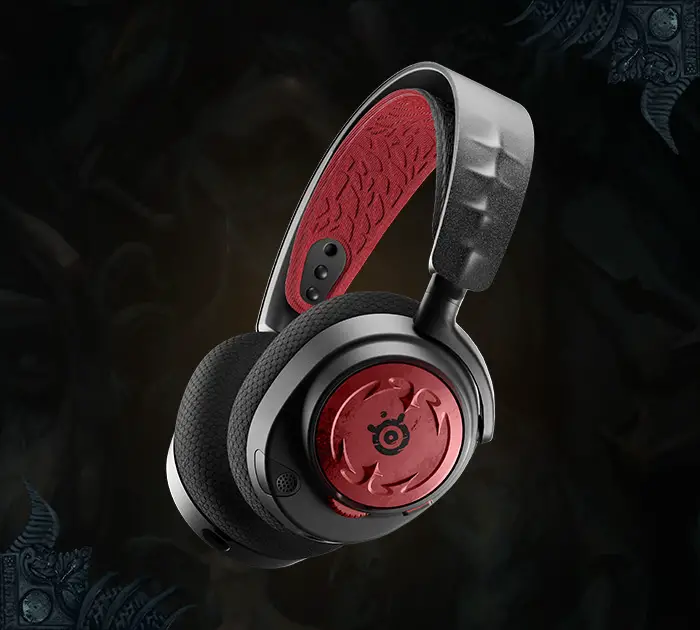 The SteelSeries Arctis Nova 7 Wireless | Diablo IV Edition wireless gaming headset.