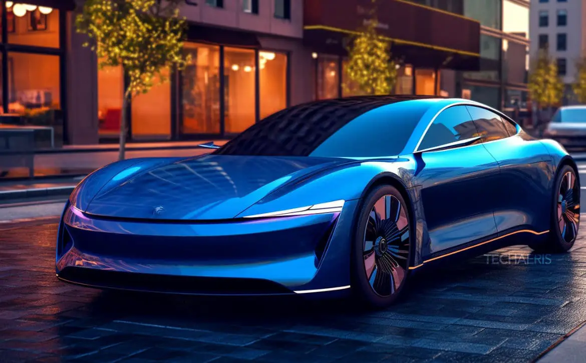 Techaeris Electric Car made by Midjourney AI MediaTek NVIDIA