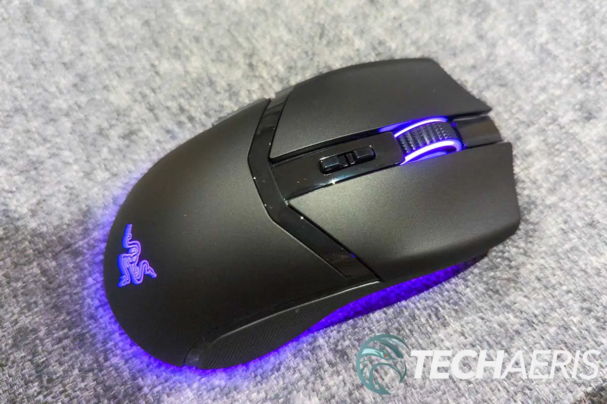 Top view of the Razer Cobra Pro wireless gaming mouse