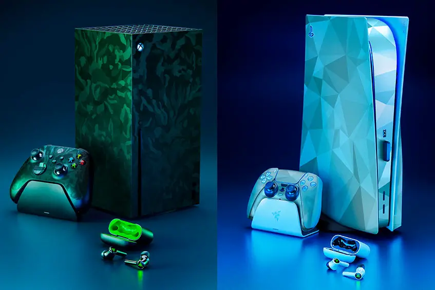 Two Razer Skins available for the Xbox Series X and PlayStation 5 console