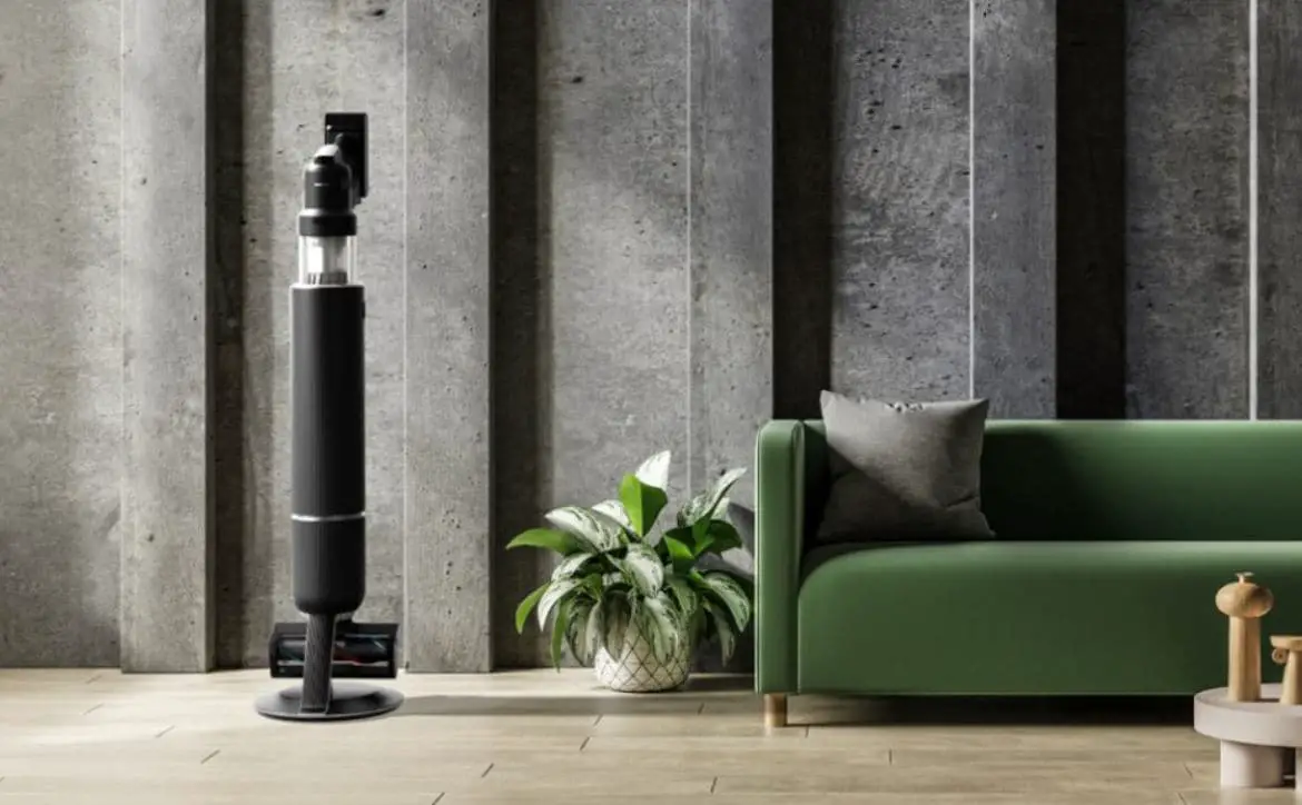 The Samsung Bespoke Jet AI is an AI-powered cordless stick vacuum