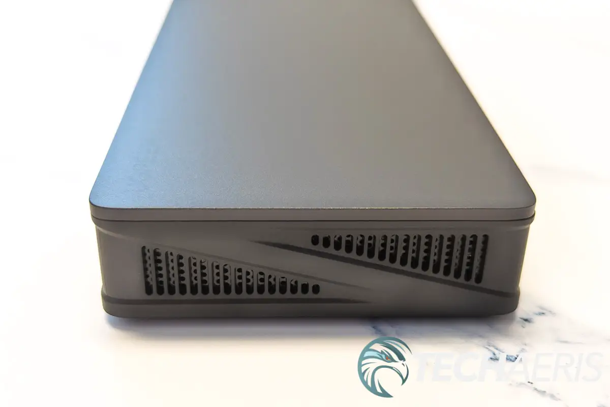 The vents on the side of the UGREEN 90912 9-in-1 USB-C Docking Station