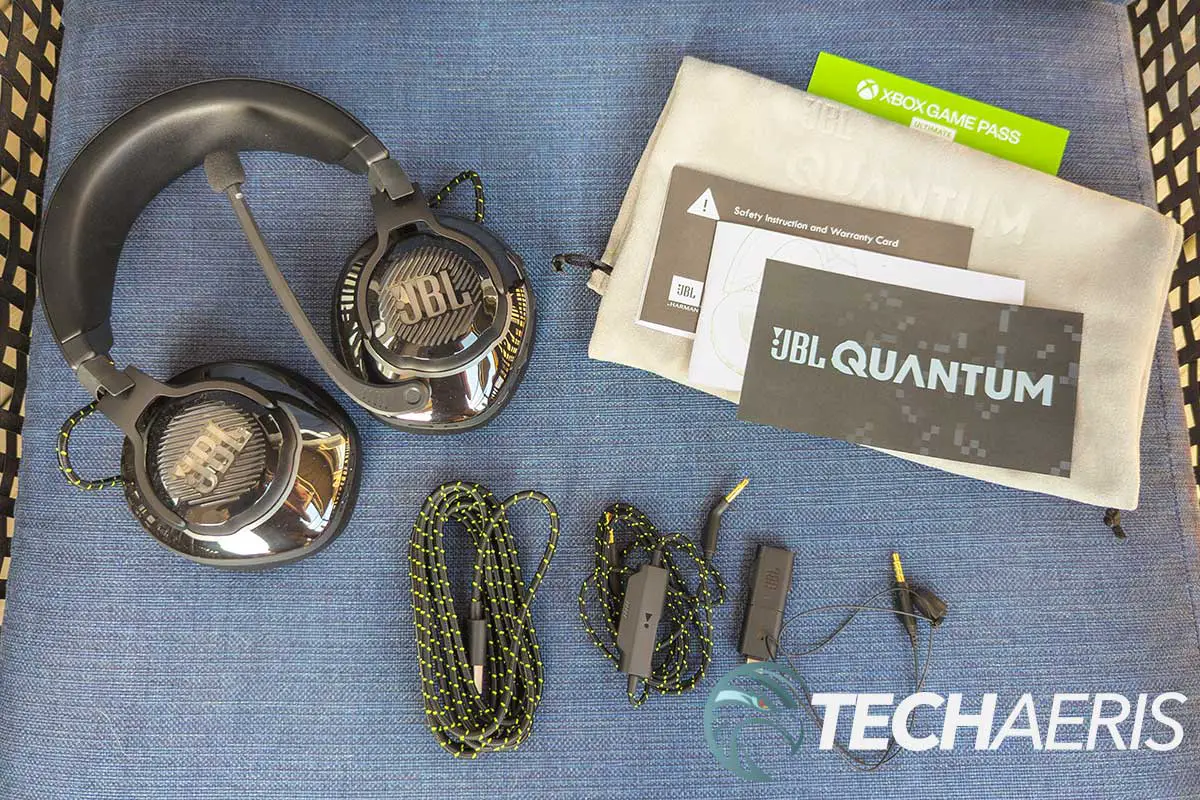 What's included with the JBL Quantum 910X Wireless gaming headset for Xbox