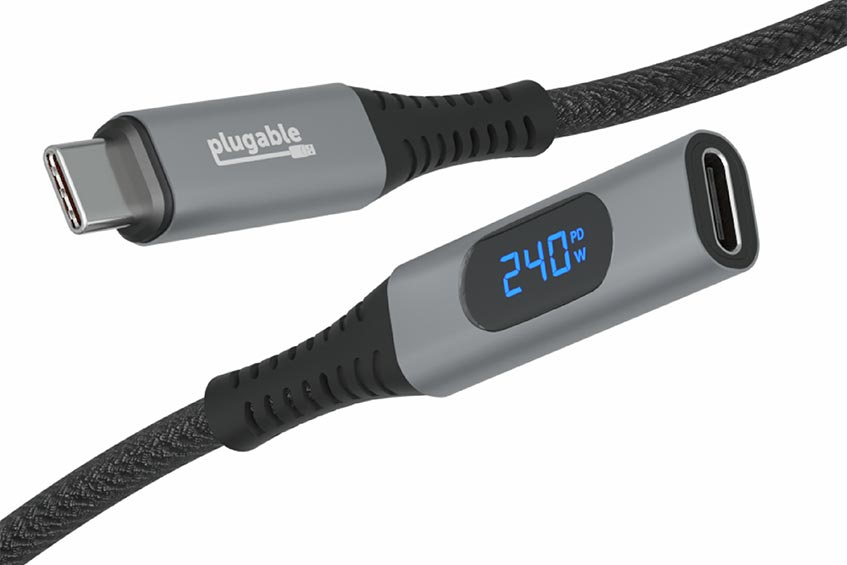 The Plugable USB Type-C Extension Cable with Power Meter