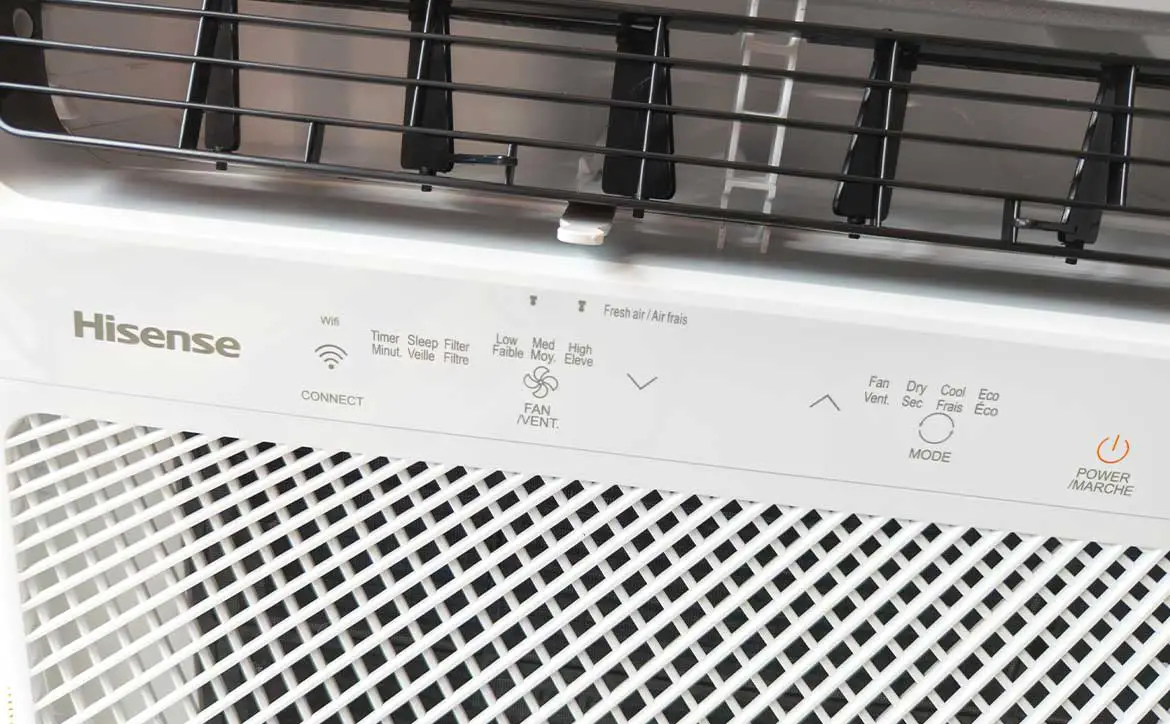 The Hisense AW1021CW1W window air conditioner