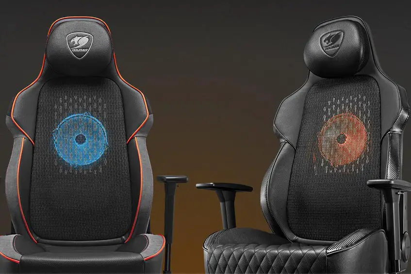 The NxSys Aero gaming chair is available in black/orange and black.