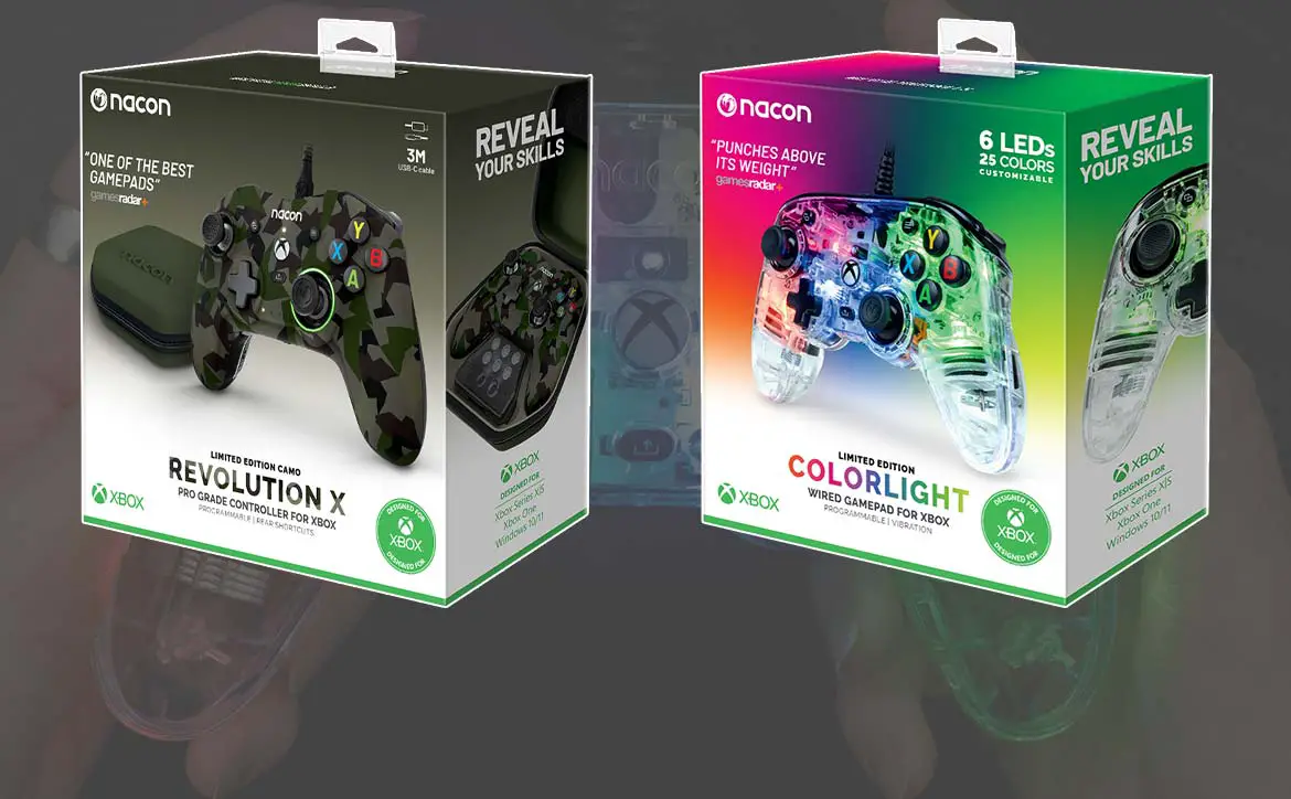 NACON Limited Edition Colorlight & Revolution X Xbox/PC game controller