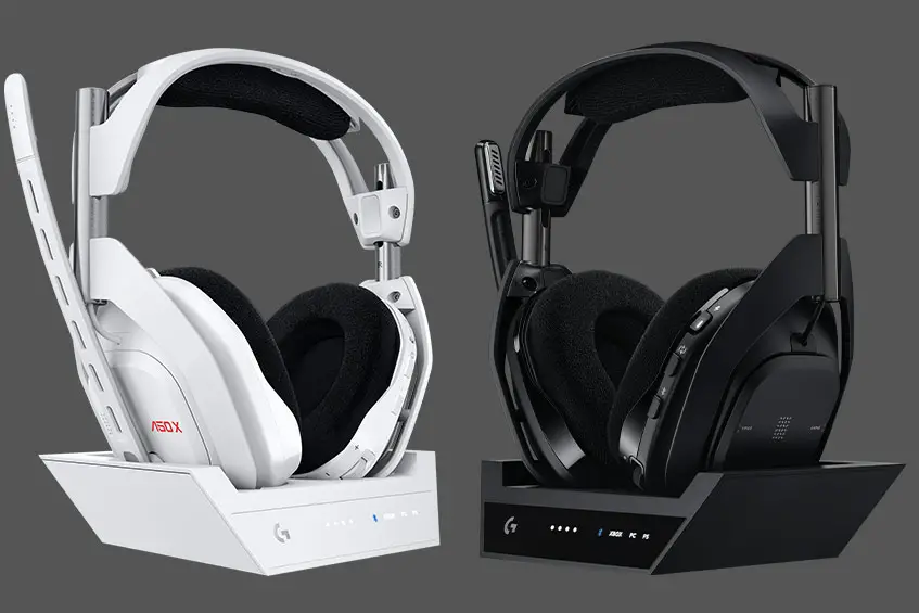 The Logitech G Astro 50 X console wireless gaming headset comes in white or black