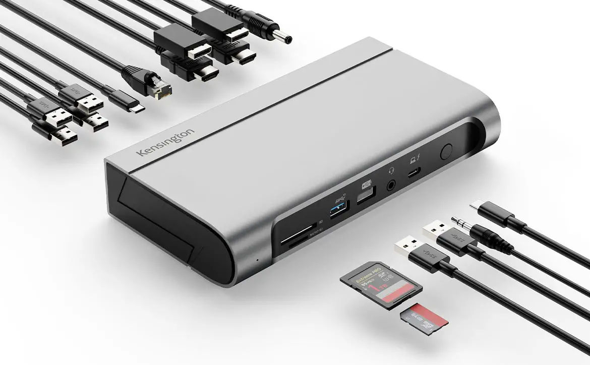 The Kensington SD5800T Thunderbolt 4 and USB4 Quad Video Docking Station