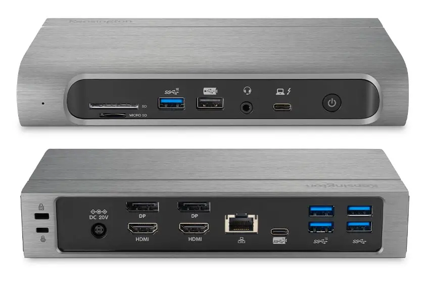 The Ports on the Kensington SD5800T Thunderbolt 4 and USB4 Quad Video Docking Station