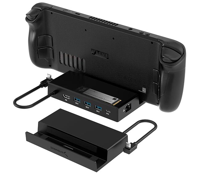 The Sabrent 7-in-1 Steam Deck Dock with M.2 SSD Slot.