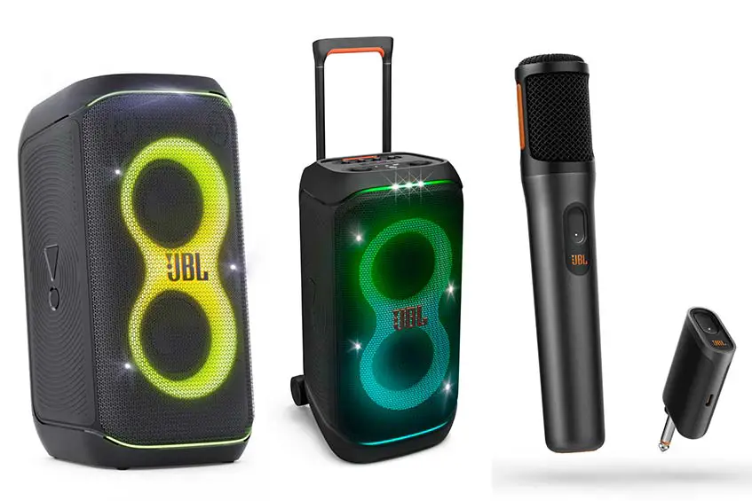 2024 JBL PartyBox Lineup: PartyBox Club 1, PartyBox Stage 320, PartyBox Wireless Mic