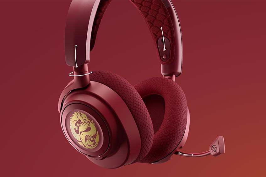 The SteelSeries Year of the Dragon special-edition Dragon Arctis Nova 7 gaming headset