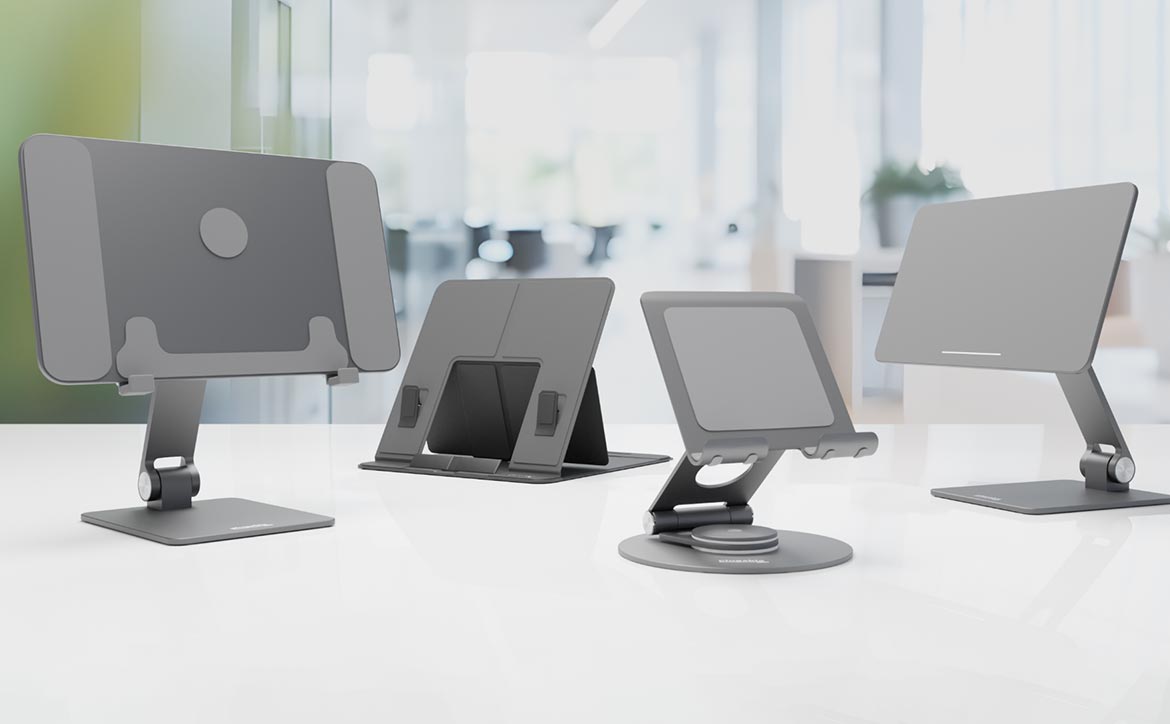 Plugable productivity stands for tablets, laptops, and phones
