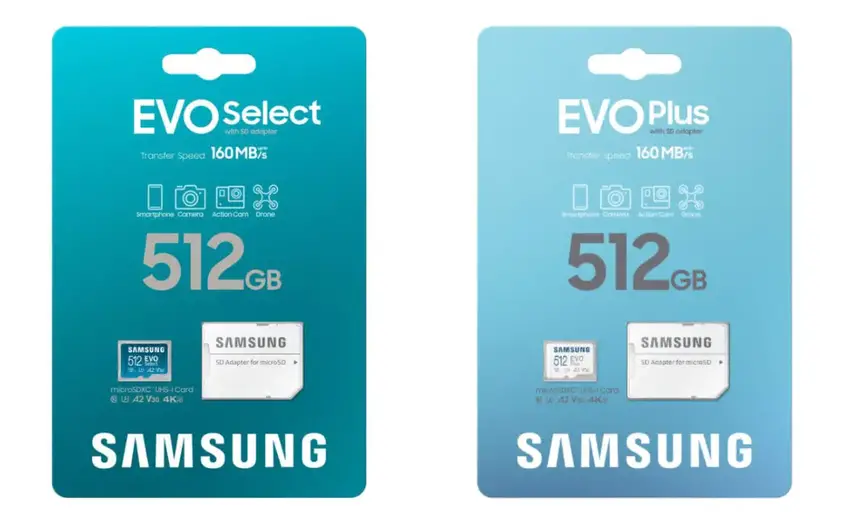 New EVO Select and EVO Plus microSD cards from Samsung announced
