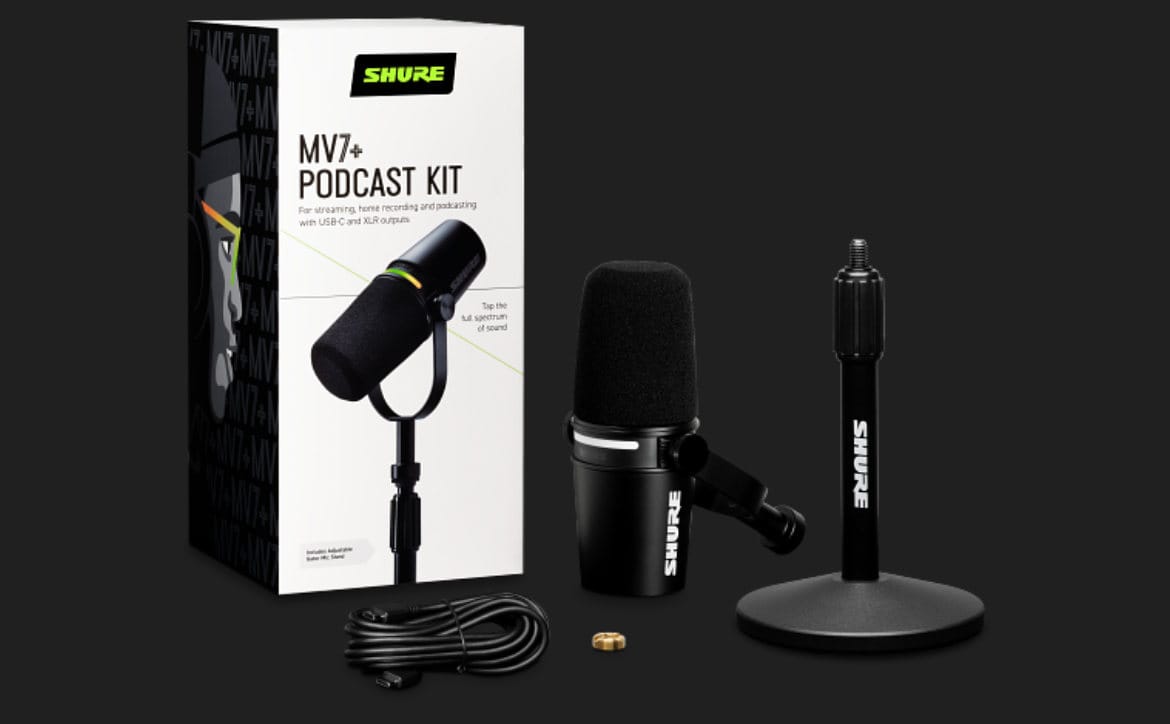 Shure announces its new MV7+ USB-C microphone