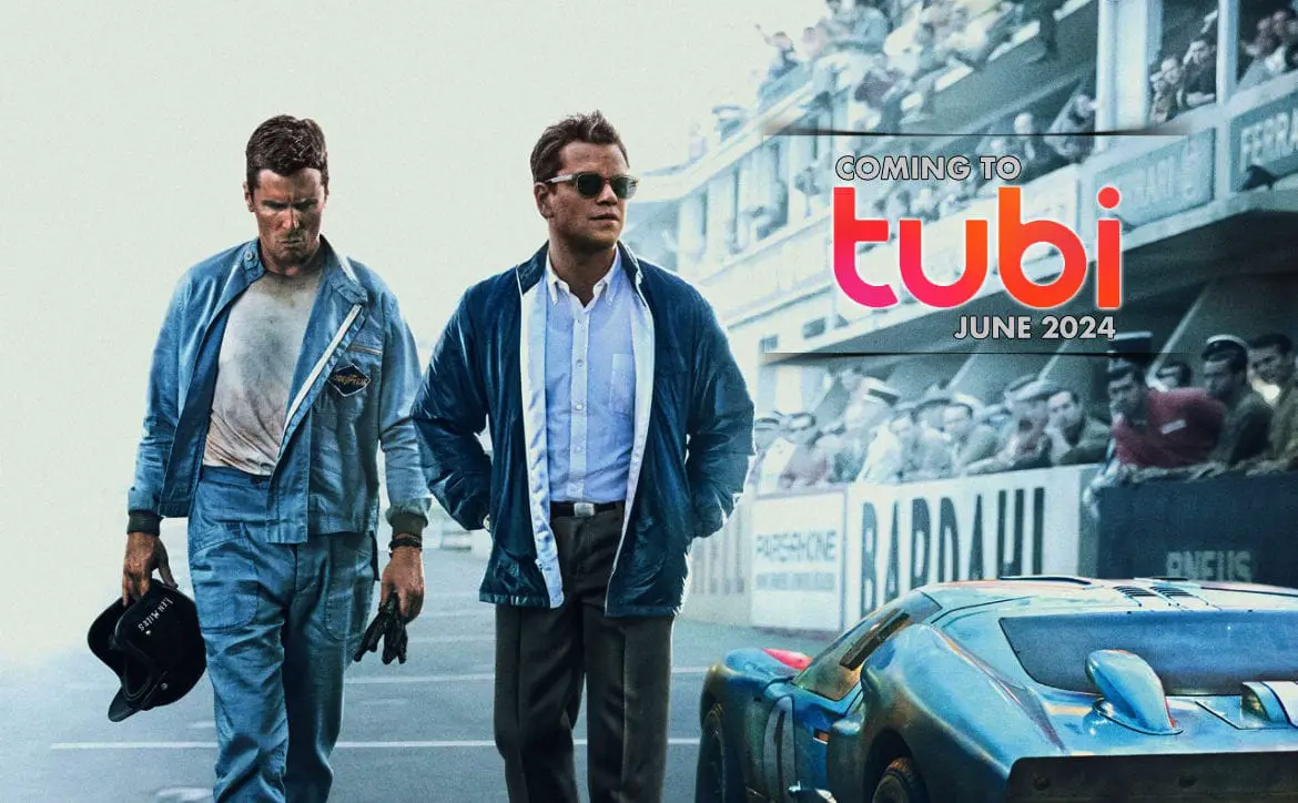 Coming To Tubi Matt Damon and Christian Bale Ford V Ferrari