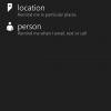 Windows Phone 8.1 Cortana Reminder Type