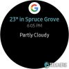 Weather notification screen on the Samsung Galaxy Watch Active
