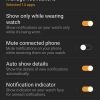 Notifications settings on the Galaxy Wearables app