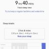 Sleep tracking screen of the Samsung Health Android app