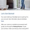 Let's Get Started screen in the SAFE by Swann app