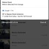 Motion event notification on Android device