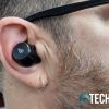 The Edifier TWS5 earbud in ear