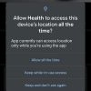 Huawei Health Android app location permission screen