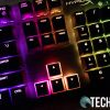 The HyperX Pudding Keycaps with black tops allow for more LED lighting to shine through