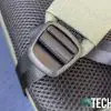 The strap buckle on the Lenovo Eco Pro 15.6" Backpack