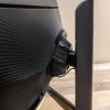 The Samsung Odyssey G7 curved gaming monitor adjusts up and down for height
