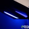 The lighting under the bottom of the Samsung Odyssey G7 curved gaming monitor