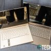The Lenovo Yoga C940 14- (left) and 15-inch laptops