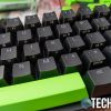 The front of the Doubleshot PBT keycaps the Razer Huntsman Mini 60% Optical Gaming Keyboard have secondary functions printed on them