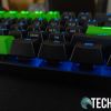 The Razer Huntsman Mini 60% Optical Gaming Keyboard with optional Green keycaps