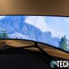 The display on the Samsung Odyssey G9 49" Gaming Monitor is great, immersive, and hard to capture in pictures