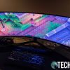Minecraft Dungeons on the Samsung Odyssey G9 49" Gaming Monitor has a zoomed/cropped in feel
