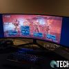 The Gears Tactics loading screen on the Samsung Odyssey G9 49" Gaming Monitor
