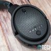 The outer left earcup on the Audeze Mobius headset