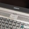 The power button is centered above the keyboard on the GIGABYTE AORUS 17G gaming laptop