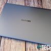 The top of the lid on the Huawei MateBook X Pro laptop