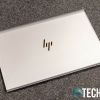 The top of the HP EliteBook 840 G7 laptop