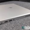 The ports on the left side of the HP EliteBook 840 G7 laptop