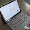 The Lenovo Chromebook Duet 2-in-1 in laptop mode