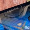 The pop-up camera (closed) on the back of the Lenovo Legion Phone Dual gaming smartphone