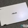 The lid on the ASUS Chromebook Flip C436FA 2-in-1 laptop