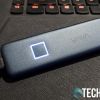 The fingerprint sensor on the VAVA Portable SSD Touch has an LED indicator ring around it