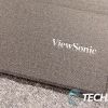 The front of the ViewSonic TD1655 portable touchscreen monitor with the protective cover on