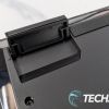 The kickstand on the bottom of the ROCCAT Vulcan Pro optical gaming keyboard